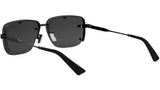 NeoDior S4U Black Rectangular Sunglasses