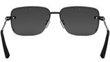 NeoDior S4U Black Rectangular Sunglasses