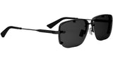 NeoDior S4U Black Rectangular Sunglasses