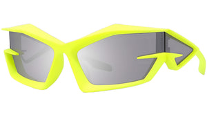 Giv Cut Yellow Geometric Sunglasses