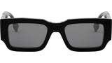 Fendi Diagonal Black Rectangular Sunglasses