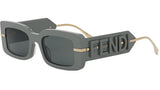 Fendigraphy Grey Rectangular Sunglasses