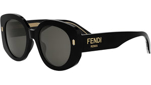 Fendi Roma Black Round Sunglasses