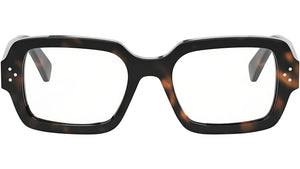 CELINE 3 Dots Dark Havana Rectangular Eyeglasses