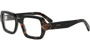 CELINE 3 Dots Dark Havana Rectangular Eyeglasses