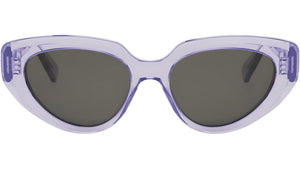 CELINE 3 Dots Transparent Lilac Cat Eye Sunglasses