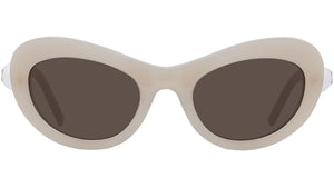 Pearl Brown Oval Sunglasses