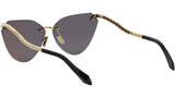 Serpenti Light Gold Cat Eye Sunglasses