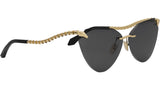 Serpenti Light Gold Cat Eye Sunglasses