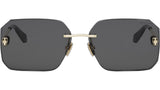 Serpenti Light Gold Geometric Sunglasses