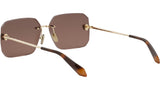 Serpenti Light Gold Geometric Sunglasses