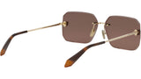 Serpenti Light Gold Geometric Sunglasses