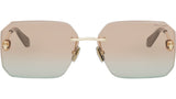 Serpenti Gold Geometric Sunglasses