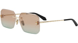 Serpenti Gold Geometric Sunglasses