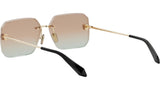 Serpenti Gold Geometric Sunglasses