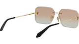 Serpenti Gold Geometric Sunglasses