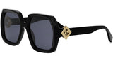 FF Diamonds Black Square Sunglasses