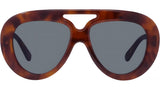 Curvy Tortoise Pilot Sunglasses