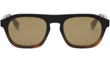 Fendi Essential Black Havana Geometric Sunglasses