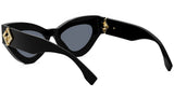 FF Diamonds Black Cat Eye Sunglasses