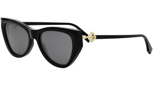 FF Diamonds Black Cat Eye Sunglasses