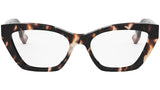 Fendi Way Havana Cat Eye Eyeglasses