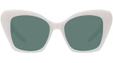 4G Liquid White Square Sunglasses