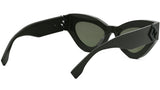 FF Diamonds Green Cat Eye Sunglasses