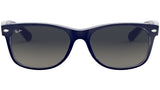 New Wayfarer Color Mix RB2132 matte blue on transparent