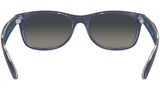 New Wayfarer Color Mix RB2132 matte blue on transparent